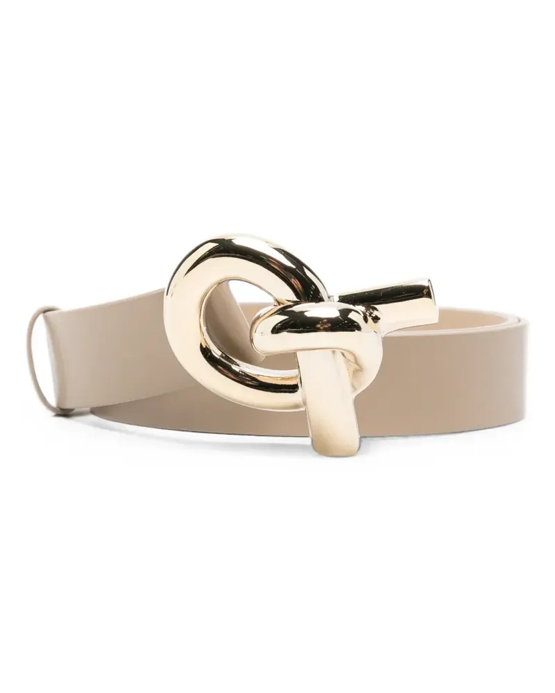 Fabiana Filippi knot-buckle leather belt - Nude Nude
