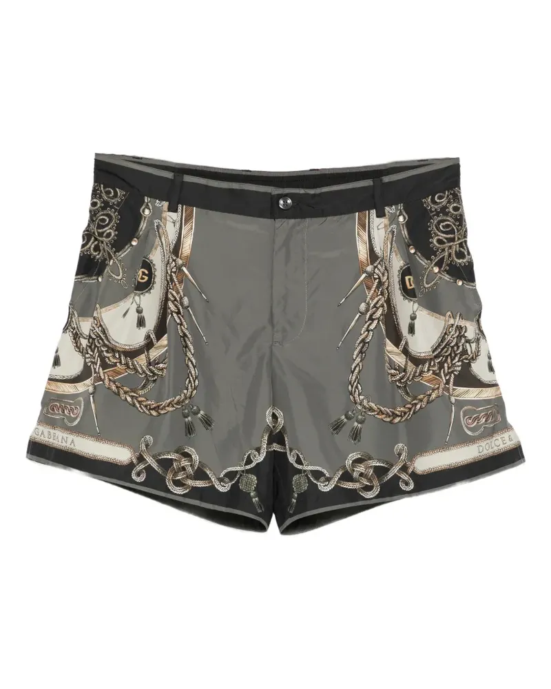Dolce & Gabbana Badeshorts mit grafischem Print - Grün Grün