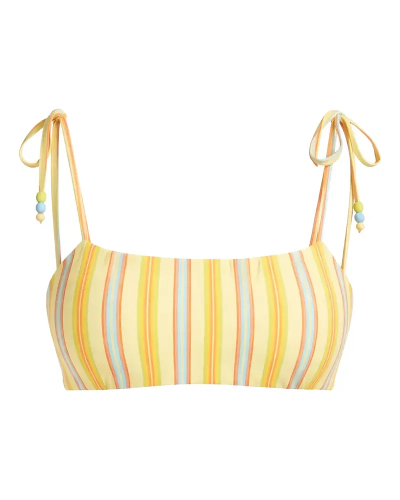 Seafolly Australia Gestreiftes Bikinioberteil - Gelb Gelb