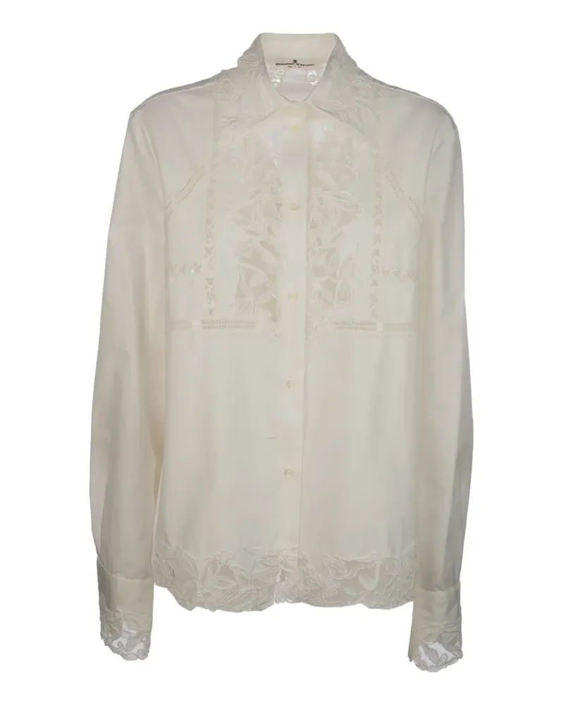 Ermanno Scervino lace-embroidered shirt - Nude Nude