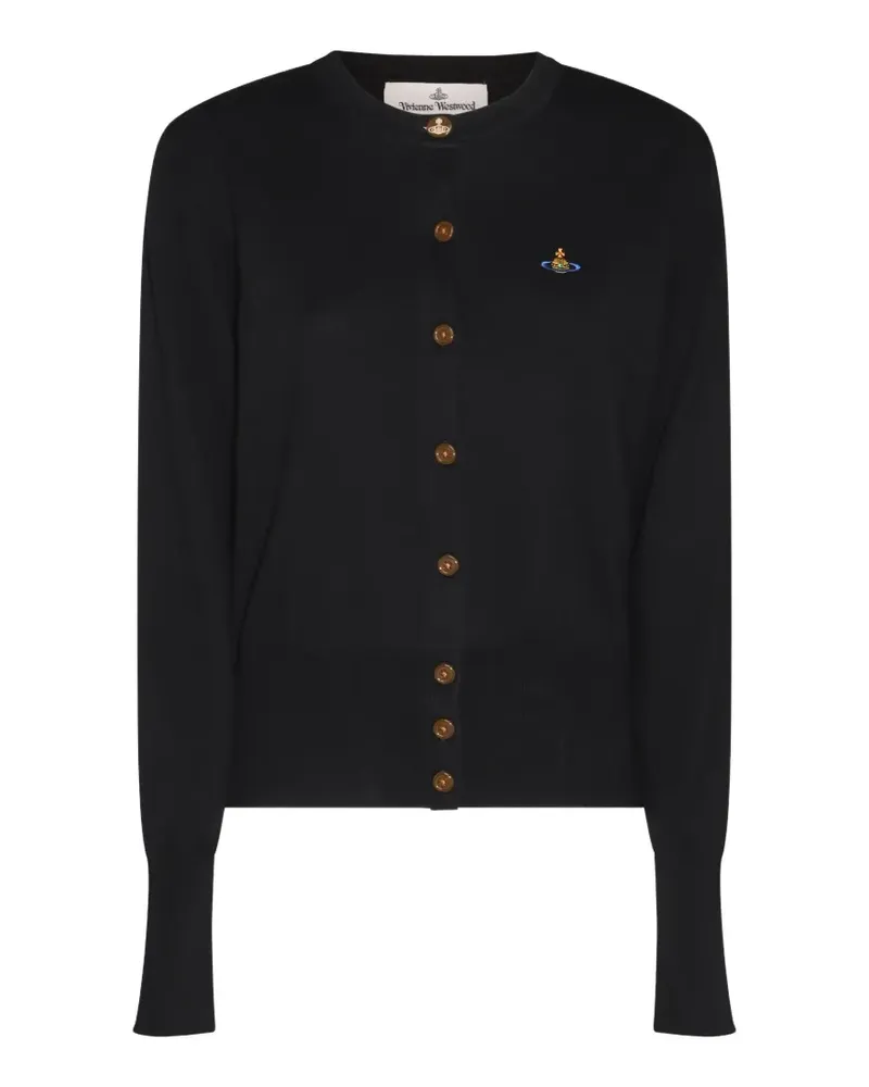 Vivienne Westwood Orb-embroidered cardigan - Schwarz Schwarz