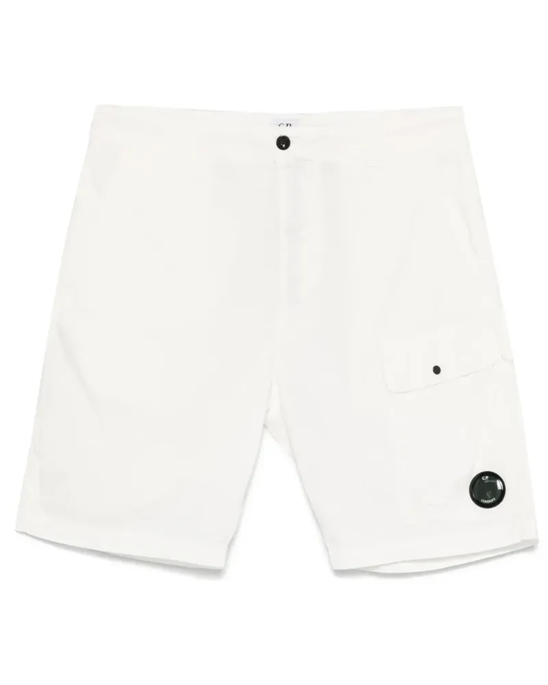 C.P. Company Cargo-Shorts mit Linsen-Detail - Weiß Weiß