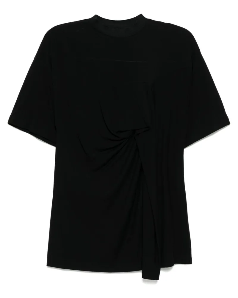 Toga T-Shirt aus glattem Jersey - Schwarz Schwarz