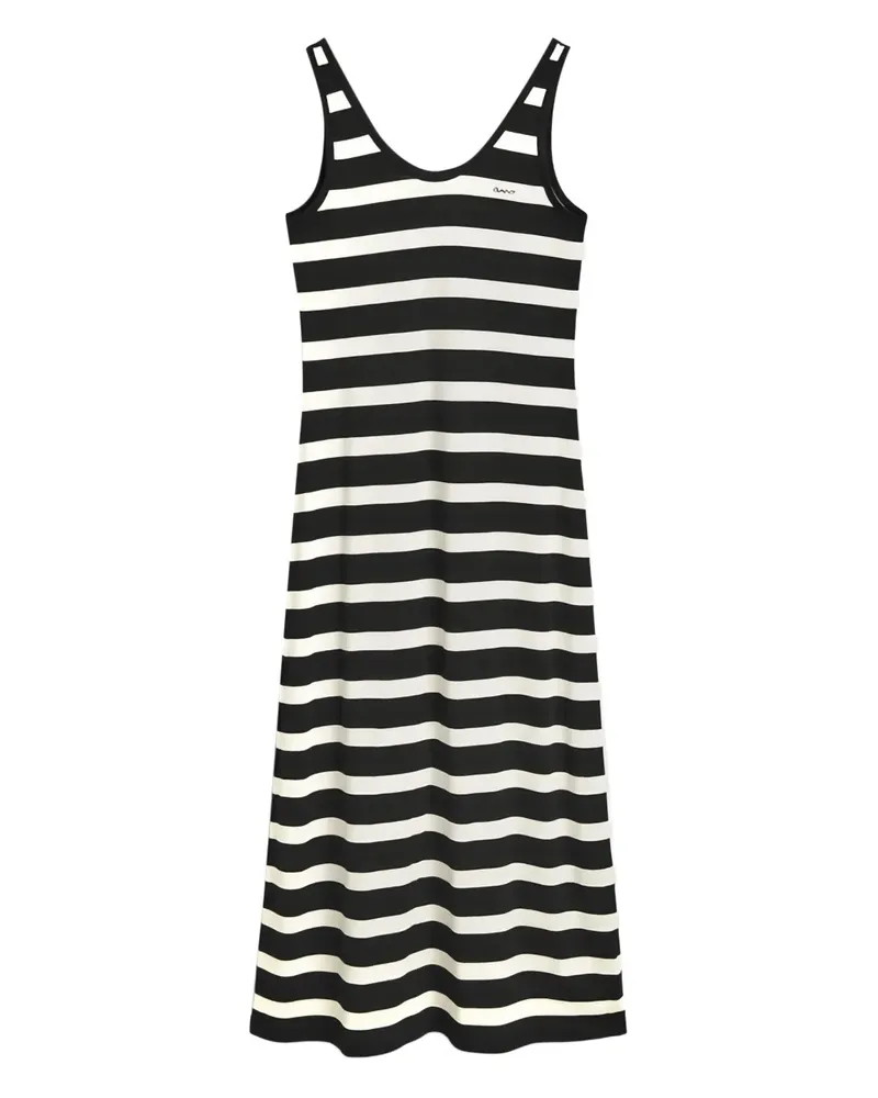 Gant striped scoop-neck midi dress - Schwarz Schwarz