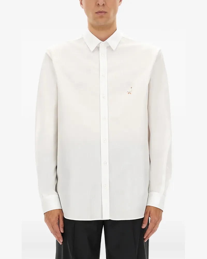 Moschino Hemd mit Entenstickerei - Weiß Weiß