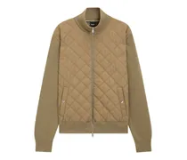 Gesteppte Jacke mit Reißverschluss - Nude