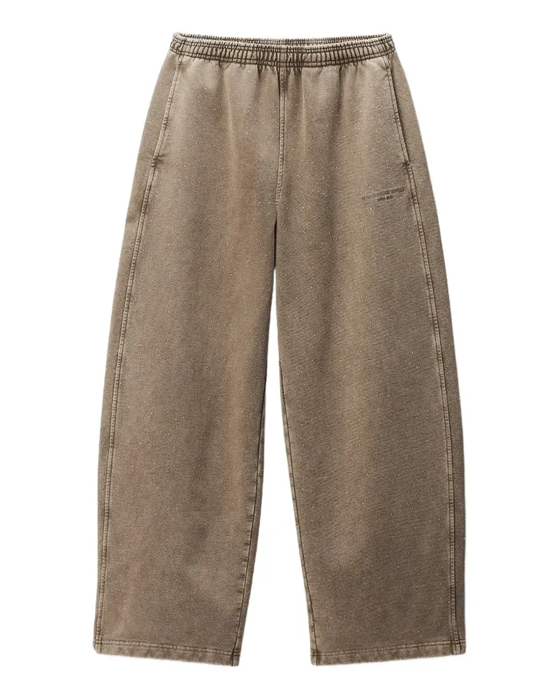 Alexander Wang Halbhohe Oversized-Jogginghose mit durchgehendem Hotfix - Nude Nude