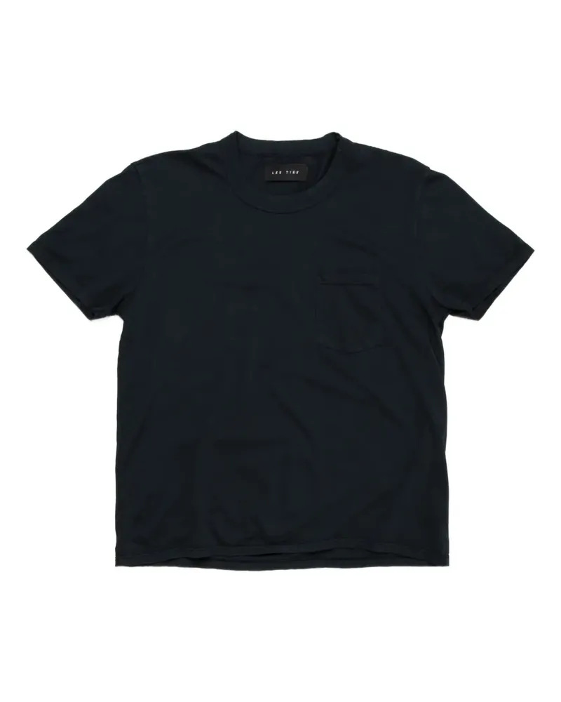 LES TIEN T-Shirt mit Brusttasche - Schwarz Schwarz