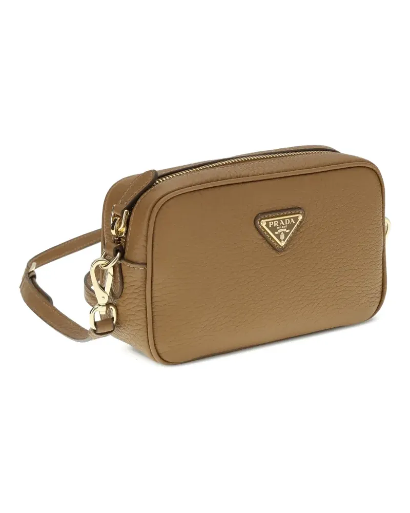 Prada triangle-logo cross body bag - Nude Nude