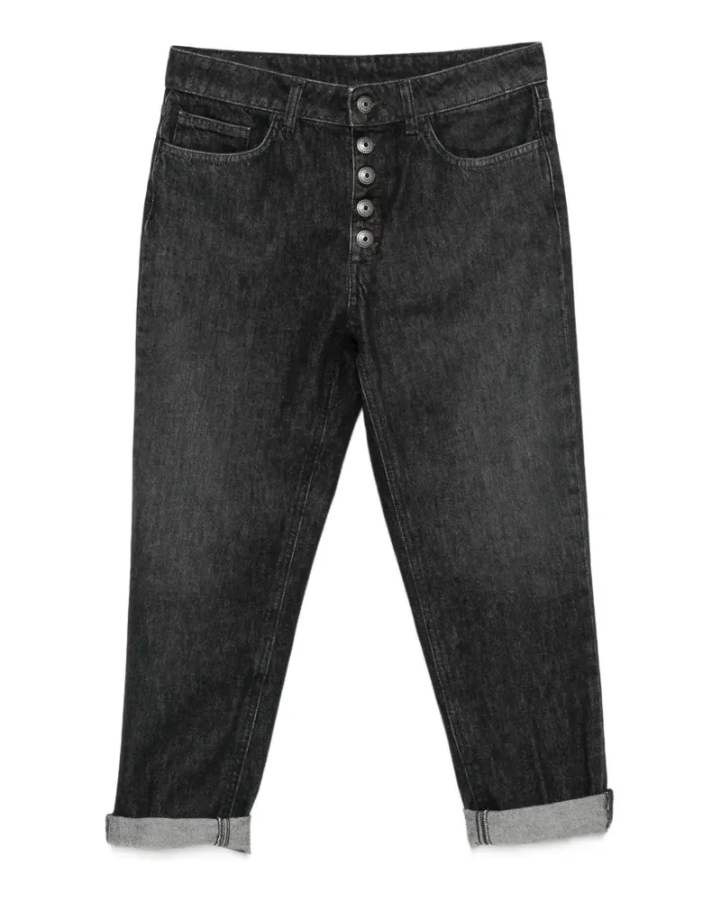 Dondup Koons Jeans mit Umschlag - Schwarz Schwarz