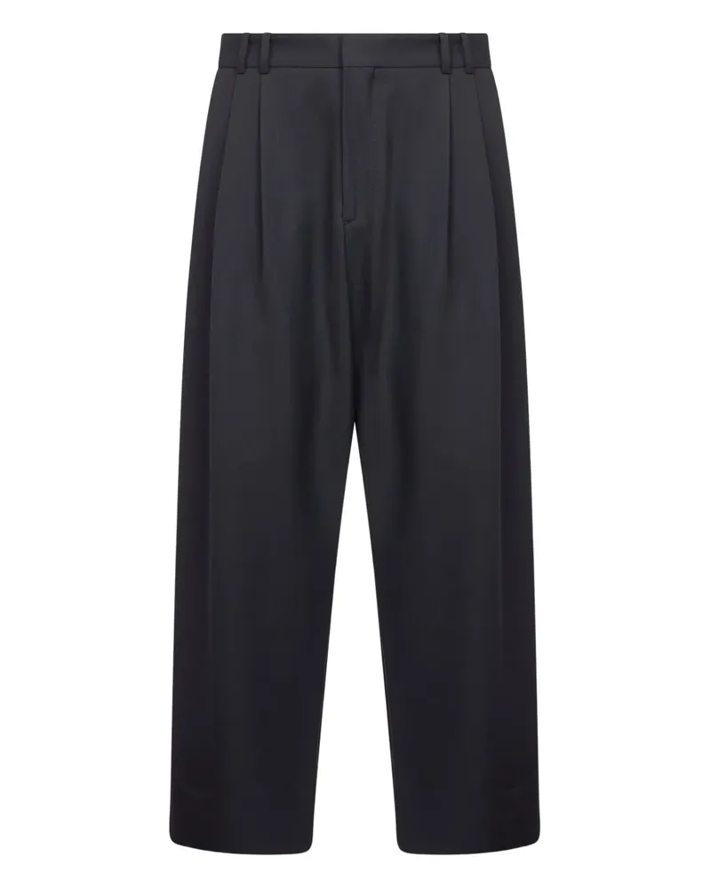 Studio Nicholson Wide-Leg-Hose mit Falten - Schwarz Schwarz