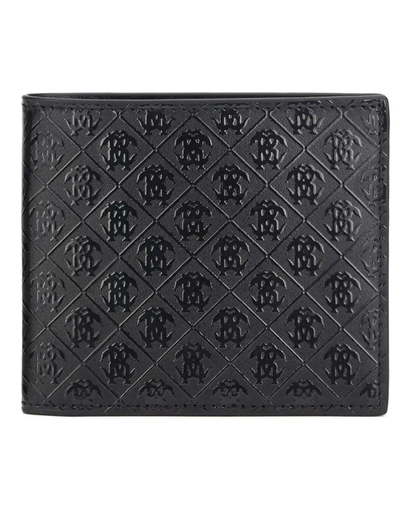 Roberto Cavalli Portemonnaie mit Monogramm-Prägung - Schwarz Schwarz