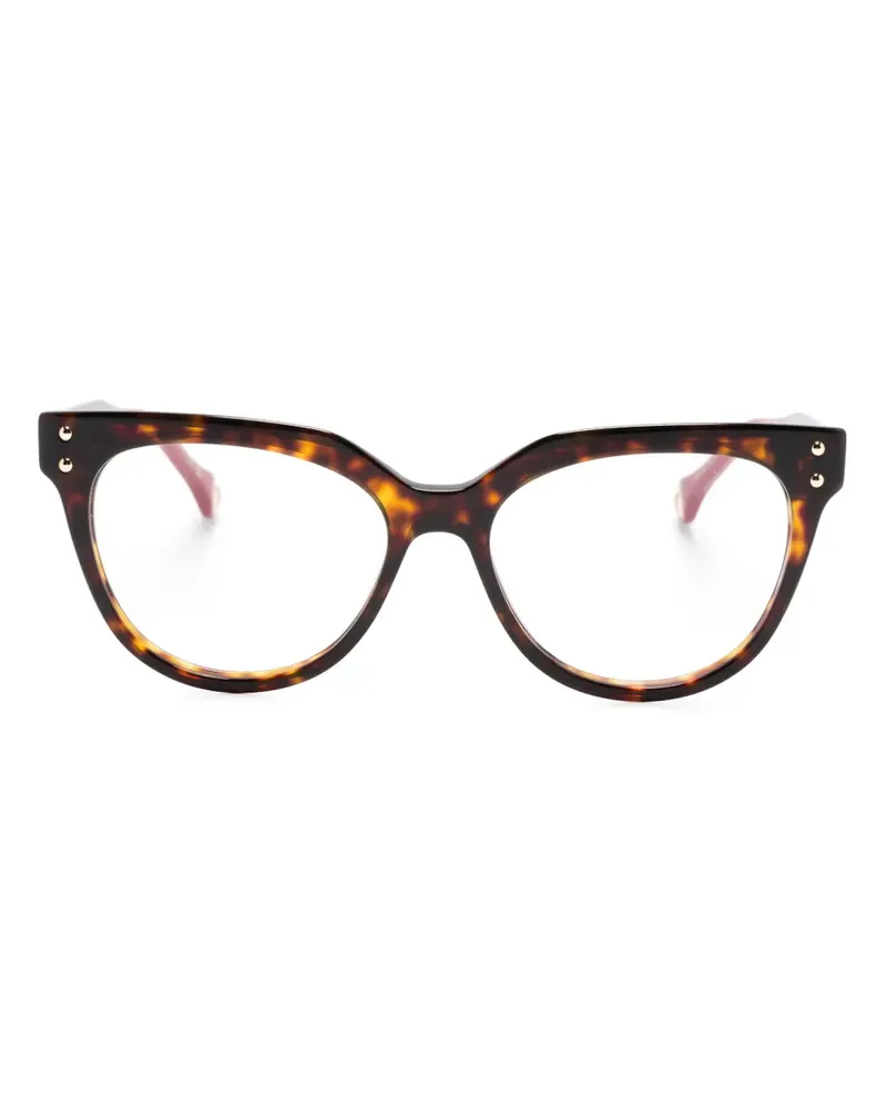 Carolina Herrera New York Brille mit rundem Gestell - Braun Braun