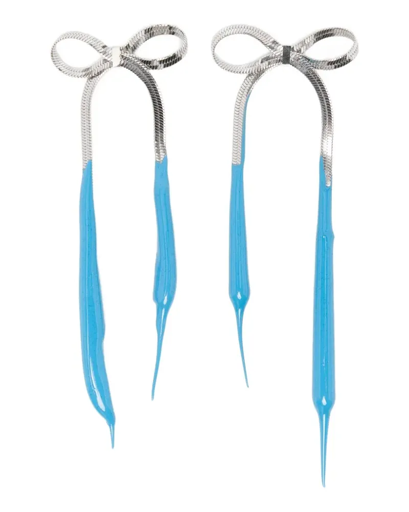OTTOLINGER laced bow drop earrings - Blau Blau