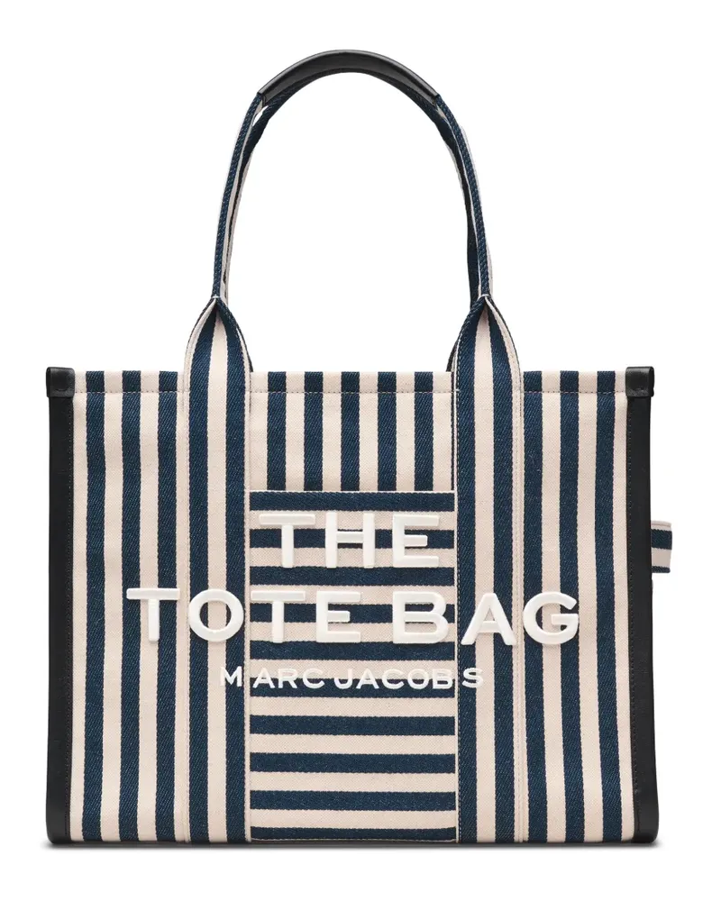 Marc Jacobs The Large Stripe Tote Bag aus Canvas - Blau Blau
