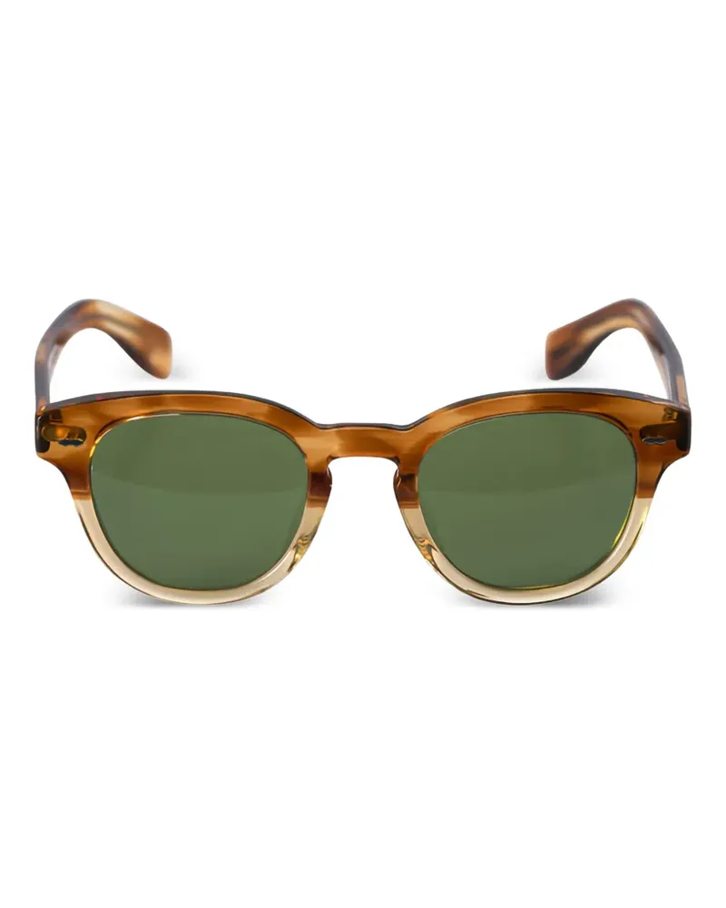 Oliver Peoples Sonnenbrille mit rundem Gestell - Braun Braun