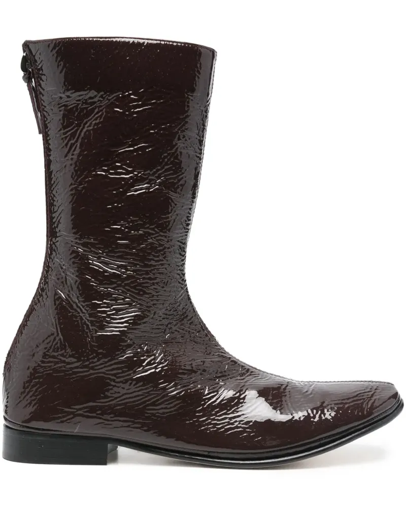 Alberta Ferretti Stiefel mit Reißverschluss - Braun Braun