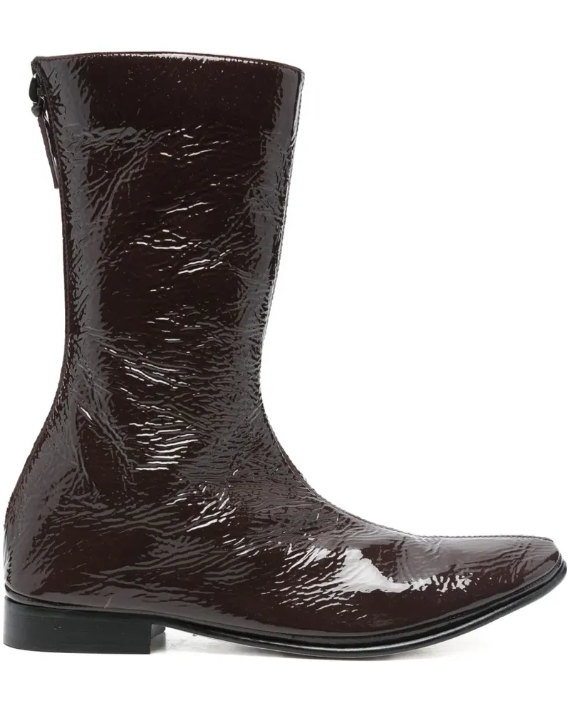 Alberta Ferretti zip boots - Braun Braun