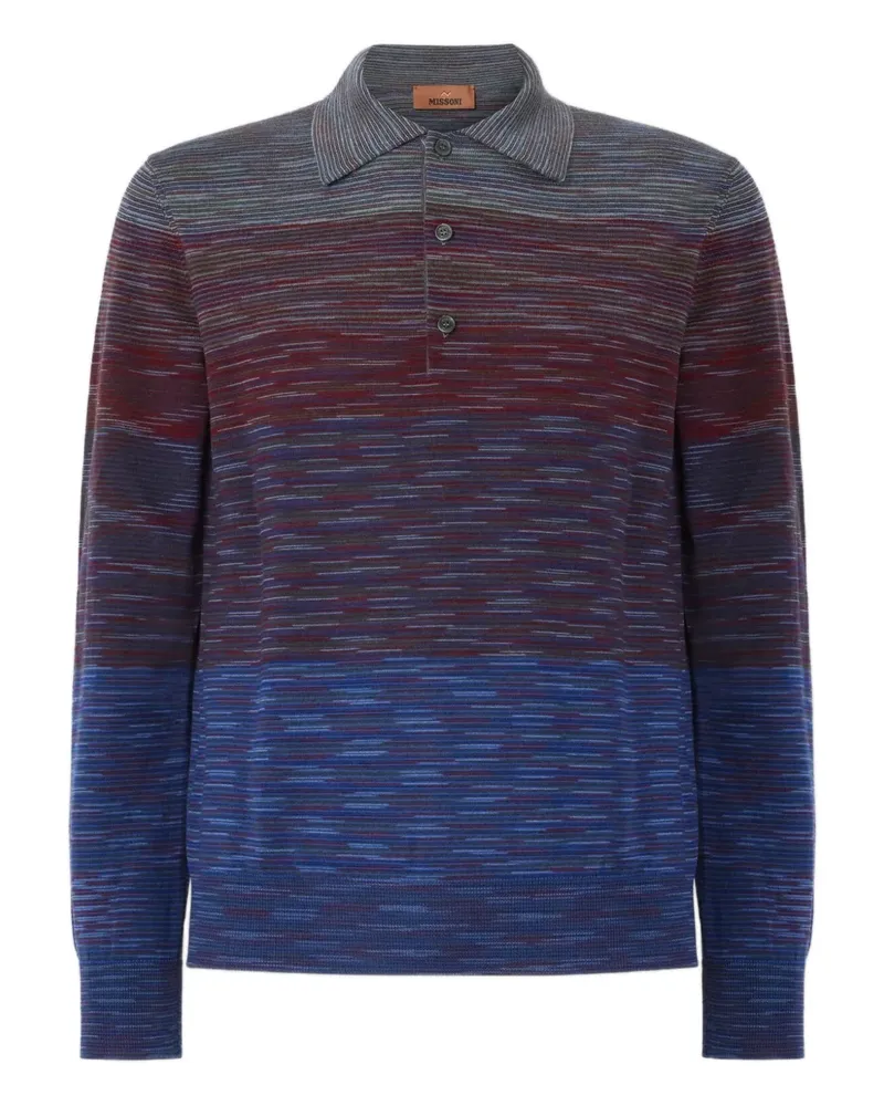 Missoni Gestreiftes Poloshirt mit Ombré-Effekt - Blau Blau