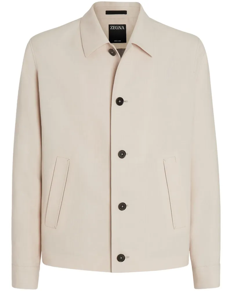 Ermenegildo Zegna Chore Hemdjacke aus Leinen - Nude Nude