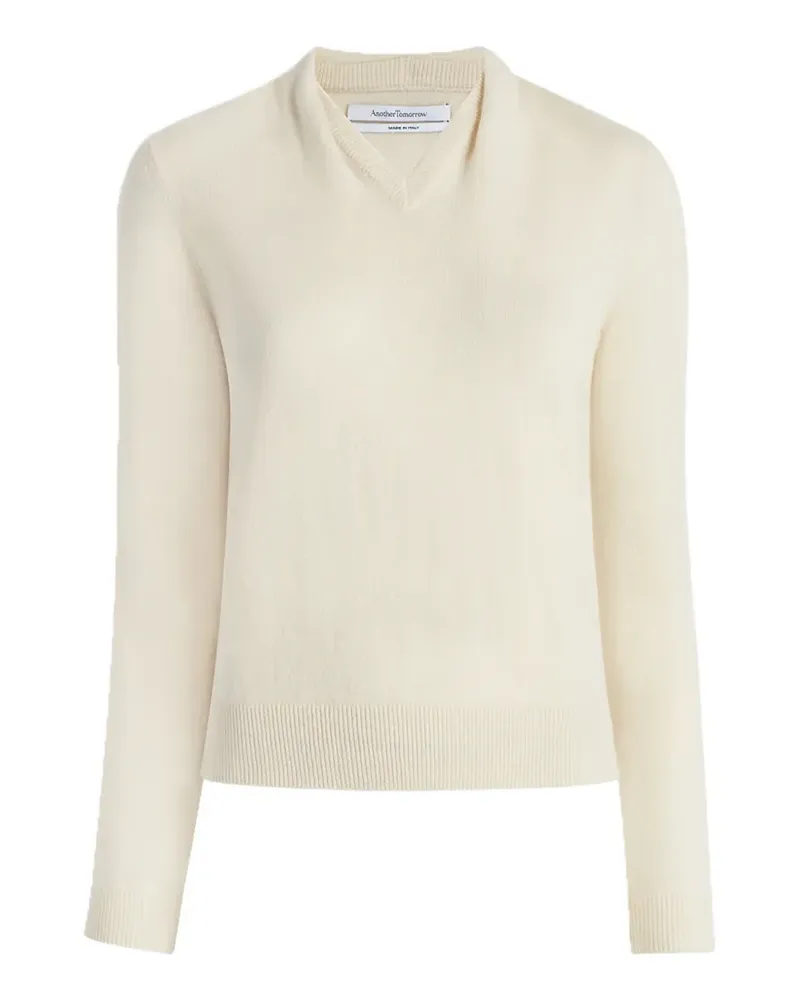 Another Tomorrow cashmere draped-neck sweater - Nude Nude