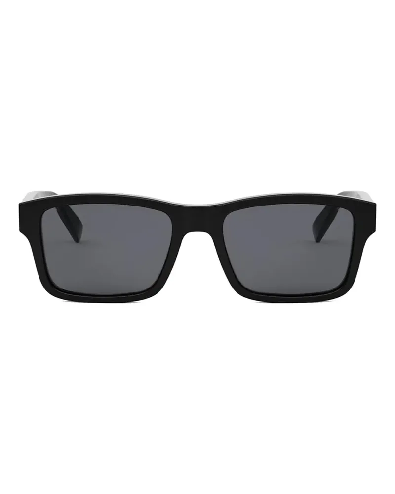 Bulgari Tubogas rectangle-frame sunglasses - Schwarz Schwarz