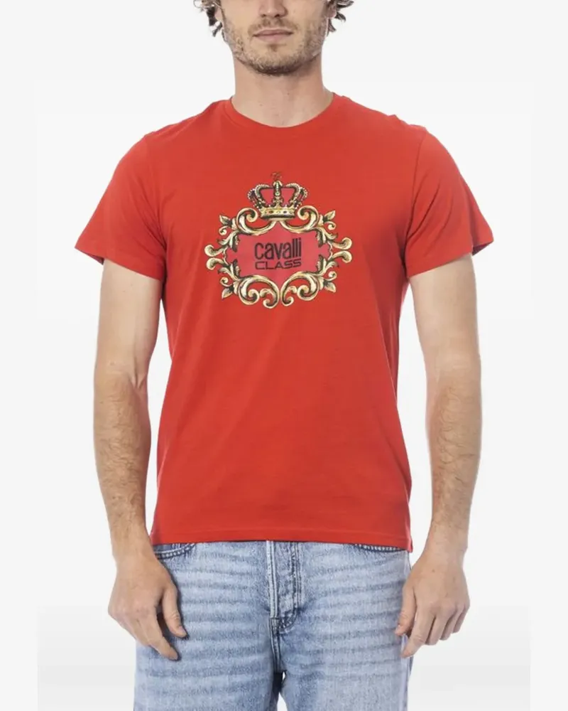 Roberto Cavalli T-Shirt mit Logo-Print - Rot Rot