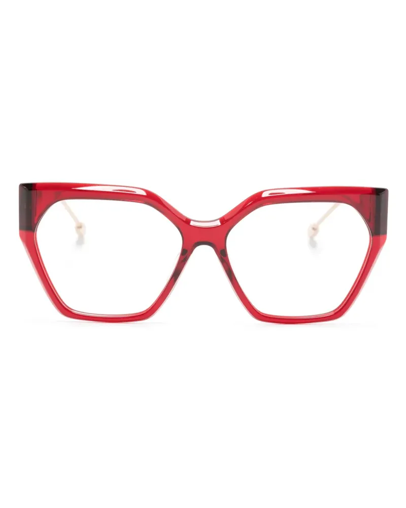 Philipp Plein Brille mit eckigem Gestell - Rot Rot