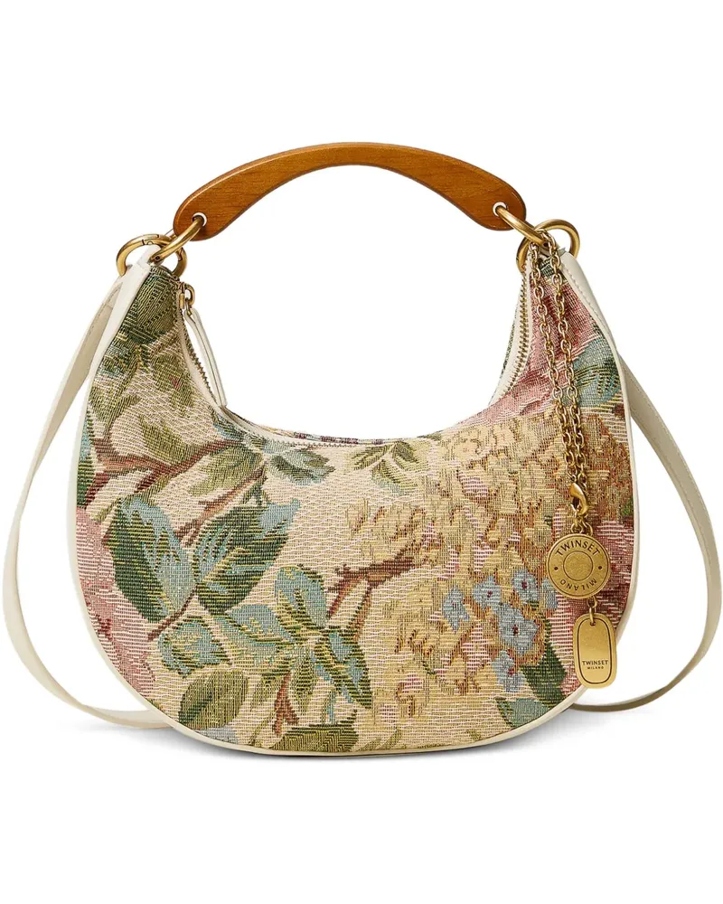 Twin-Set Shopper mit Blumen-Print - Nude Nude