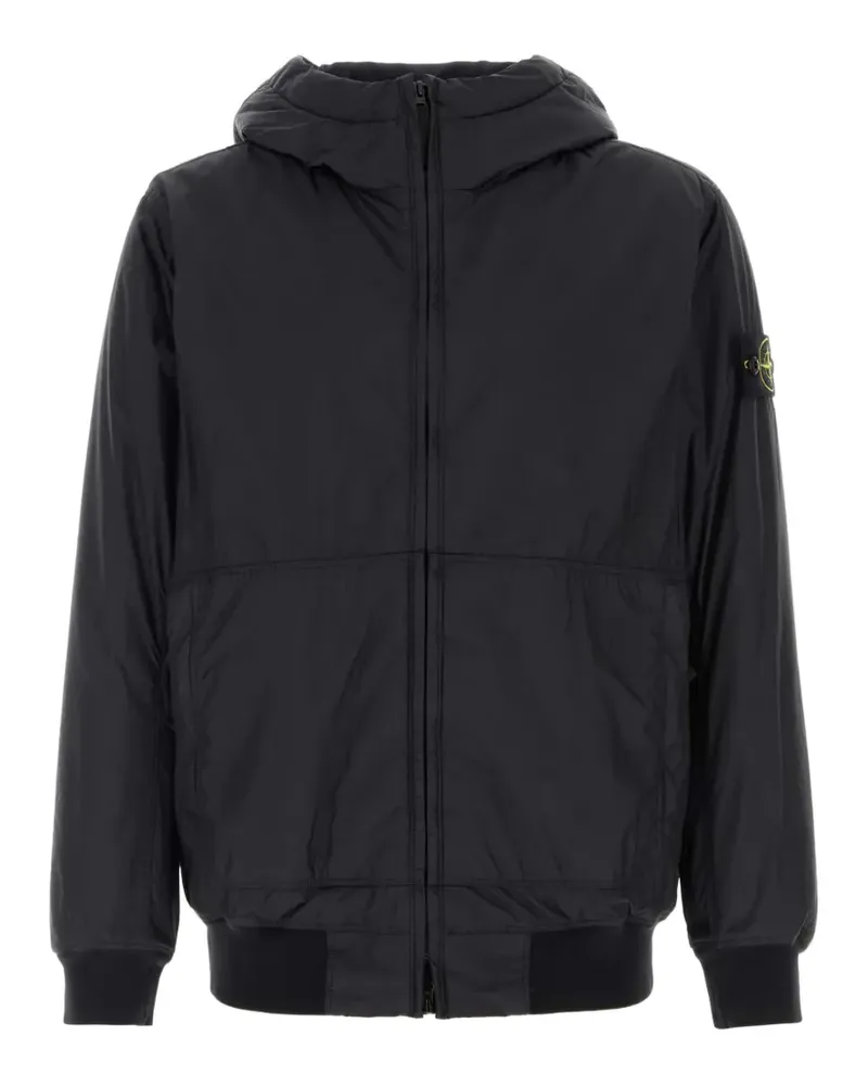 Stone Island Kapuzenjacke mit Logo-Patch - Blau Blau