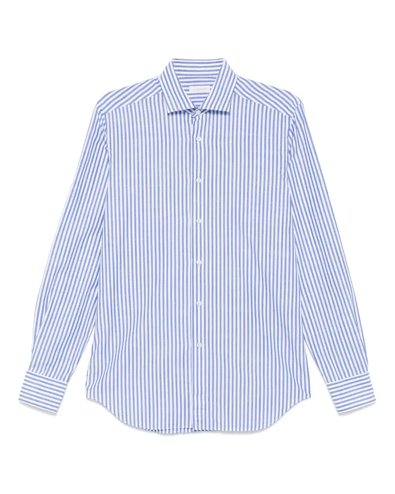 Glanshirt Gestreiftes Hemd - Blau Blau