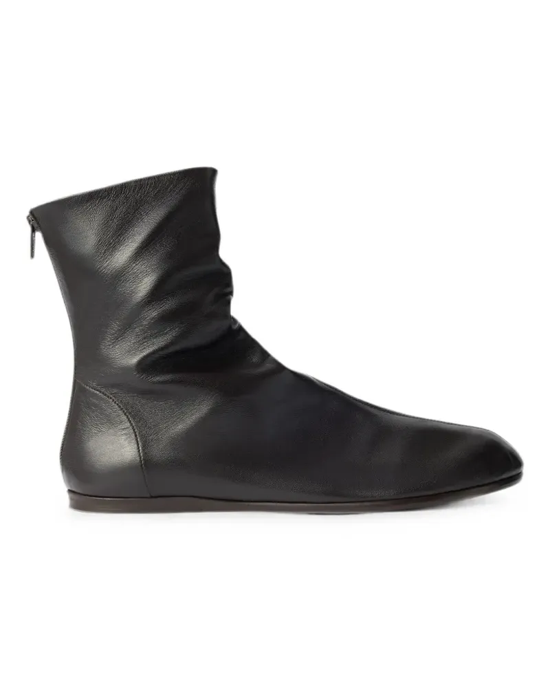 Christophe Lemaire Sock-Stiefeletten aus glänzendem Lammleder - Braun Braun