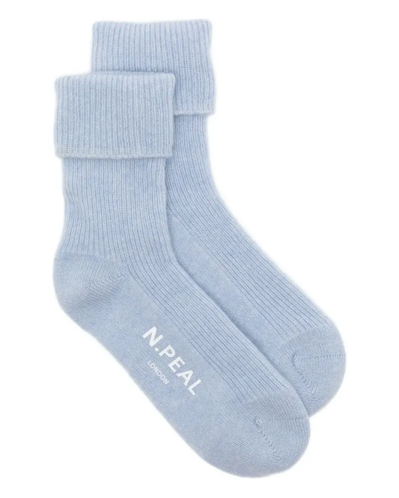 N.Peal Gerippte Socken - Blau Blau