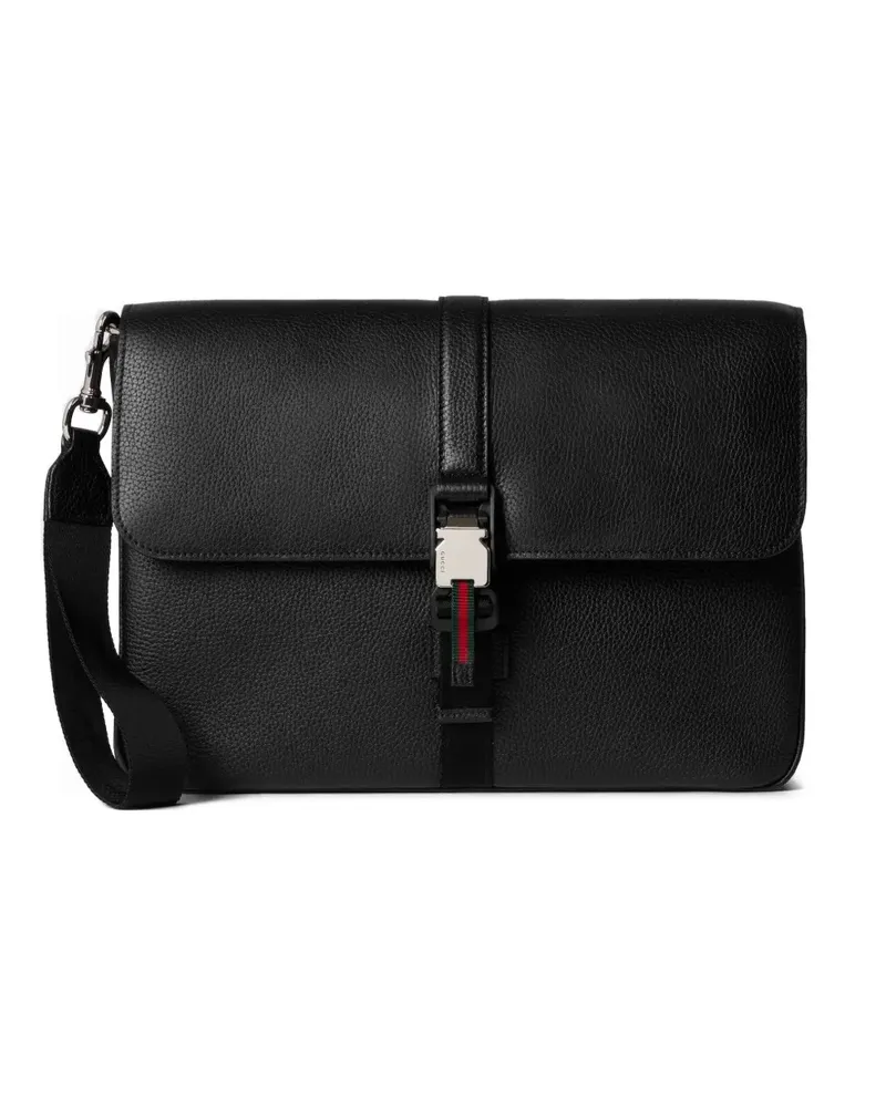Gucci Schultertasche mit Schnallenriemen - Schwarz Schwarz