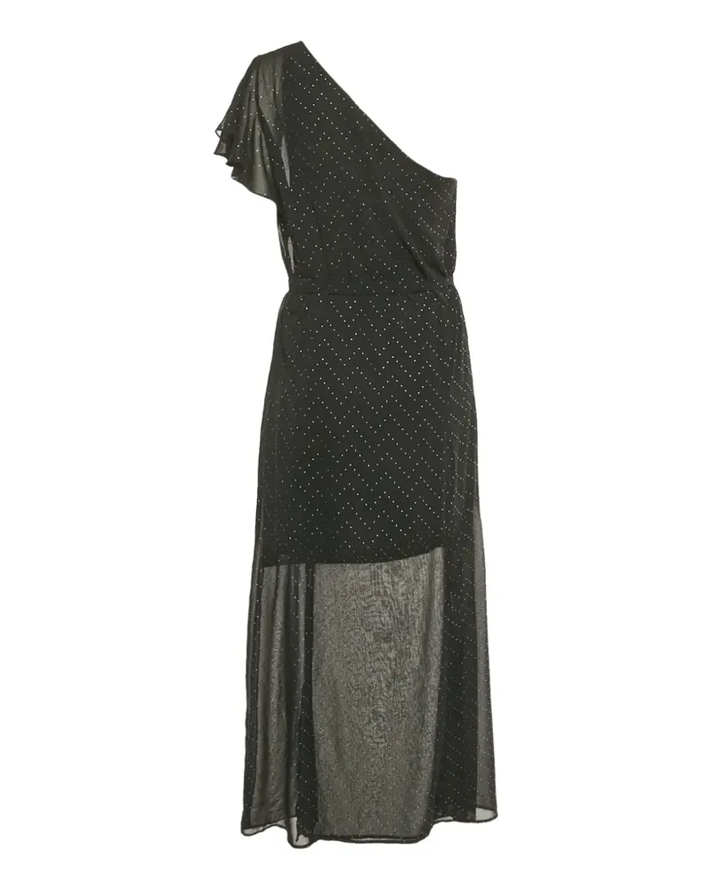 Maje Einschultriges Maxikleid mit Verzierungen - Schwarz Schwarz