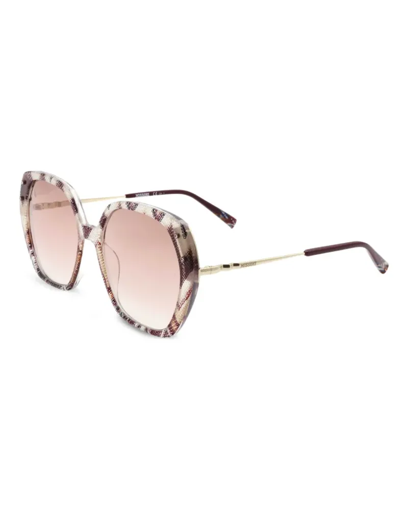 Missoni Sonnenbrille mit geometrischem Gestell - Violett Violett