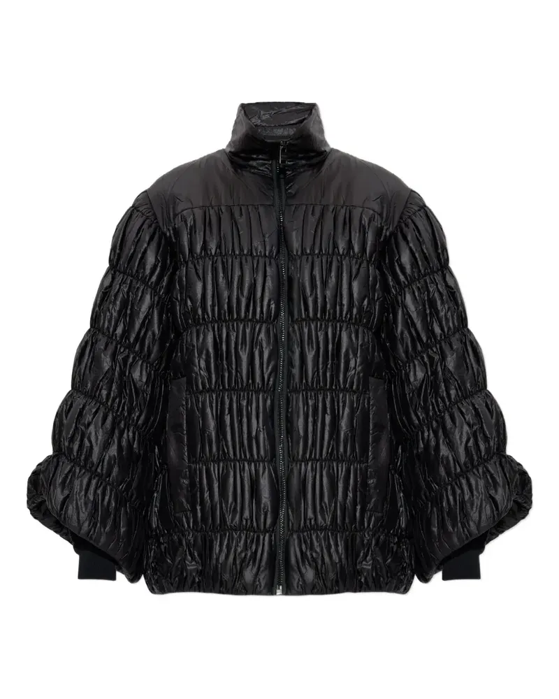 AllSaints Geraffte Nyelee Jacke - Schwarz Schwarz
