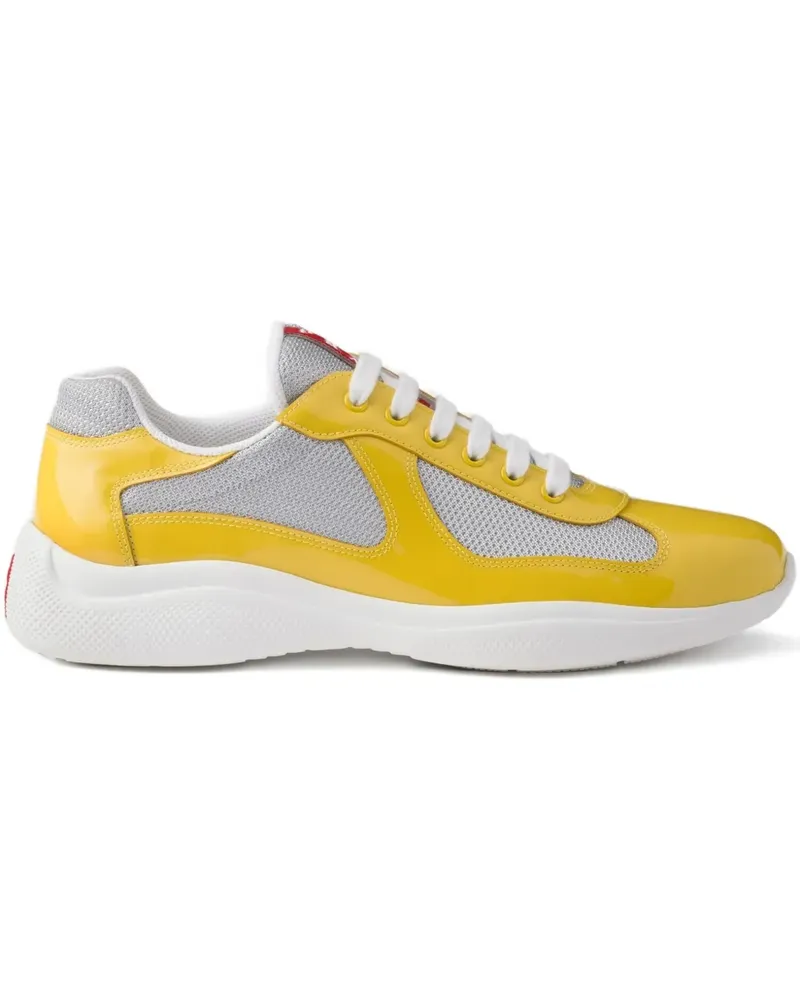 Prada America's Cup Sneakers aus Lackleder - Gelb Gelb