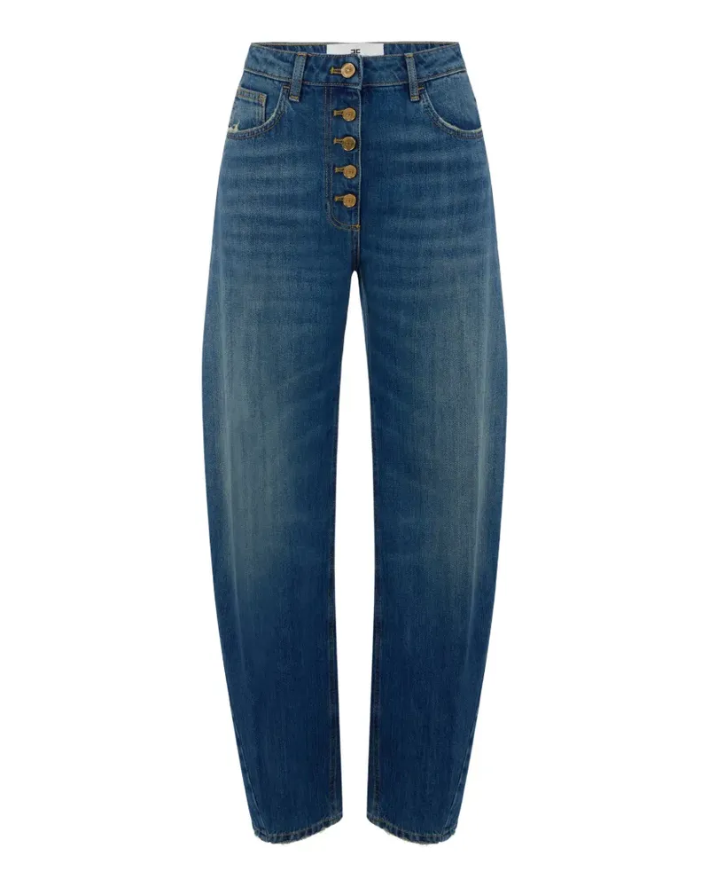 Elisabetta Franchi Jeans im Ballondesign mit Schmuckknöpfen - Blau Blau