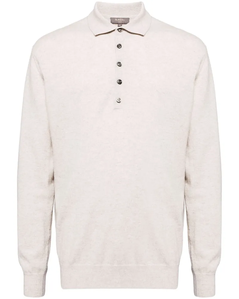 N.Peal Greenwich Polo-Pullover - Nude Nude