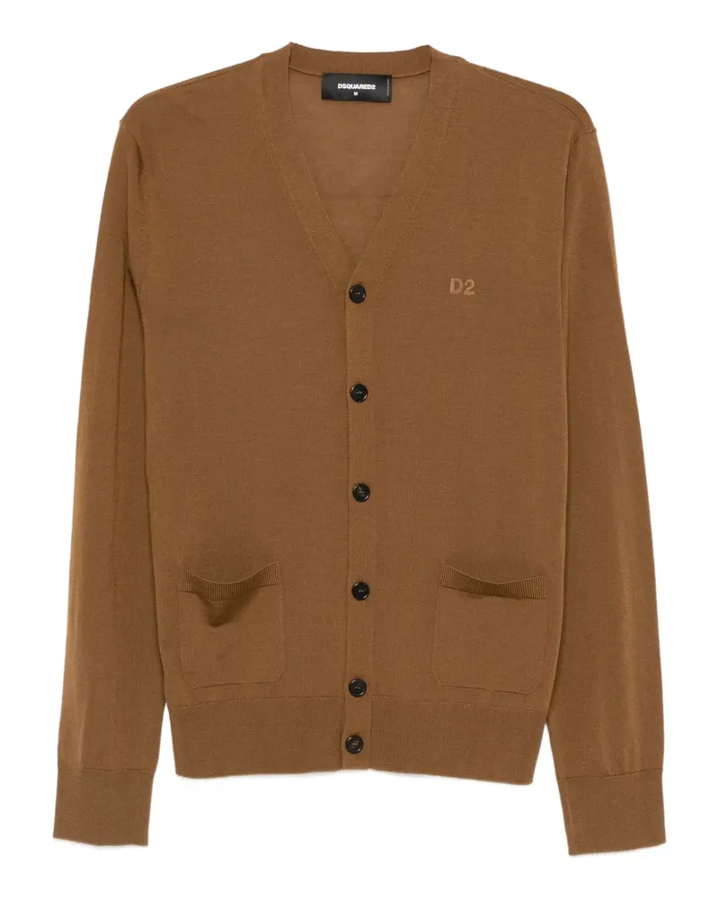Dsquared2 Cardigan mit Logo-Stickerei - Braun Braun
