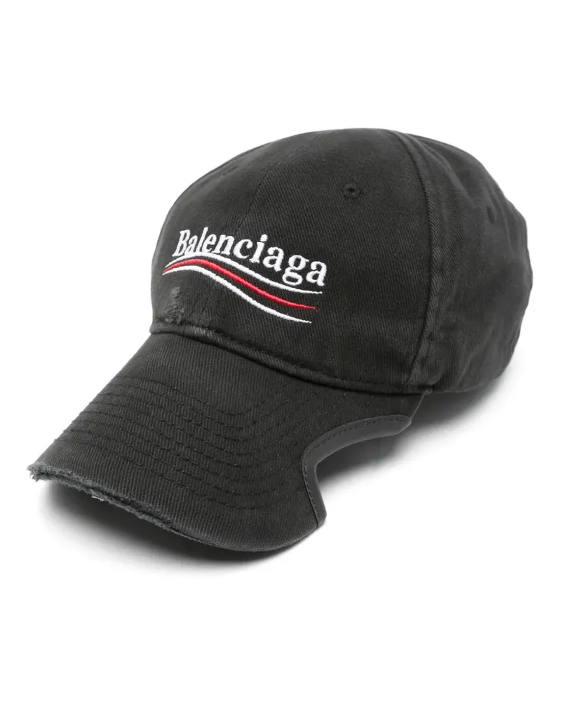 Balenciaga Political Campaign Baseballkappe - Schwarz Schwarz
