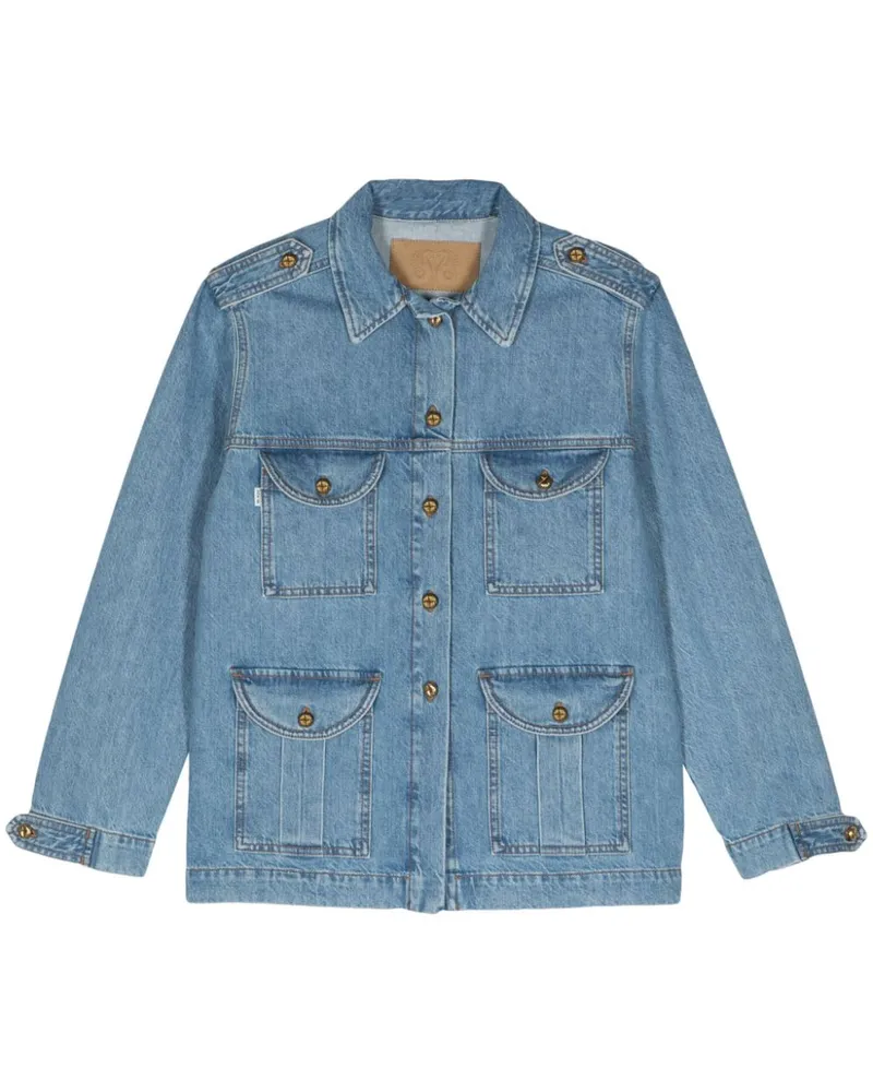 Blazé Milano Jeansjacke mit Knopfleiste - Blau Blau