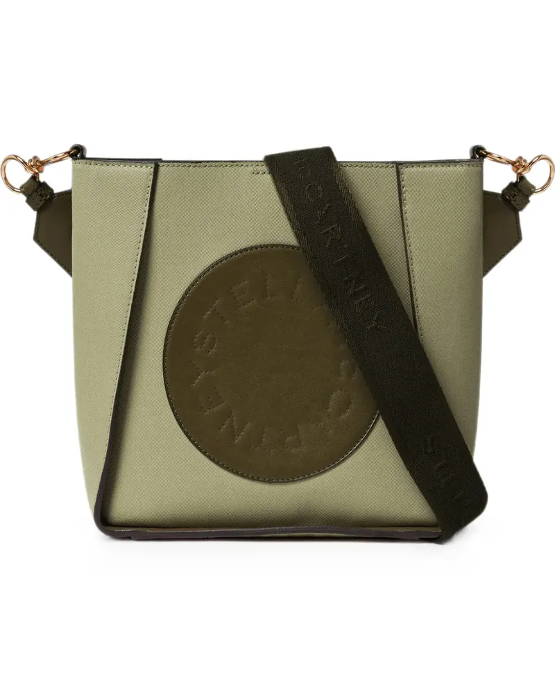Stella McCartney perforated-logo cotton shoulder bag - Grün Grün