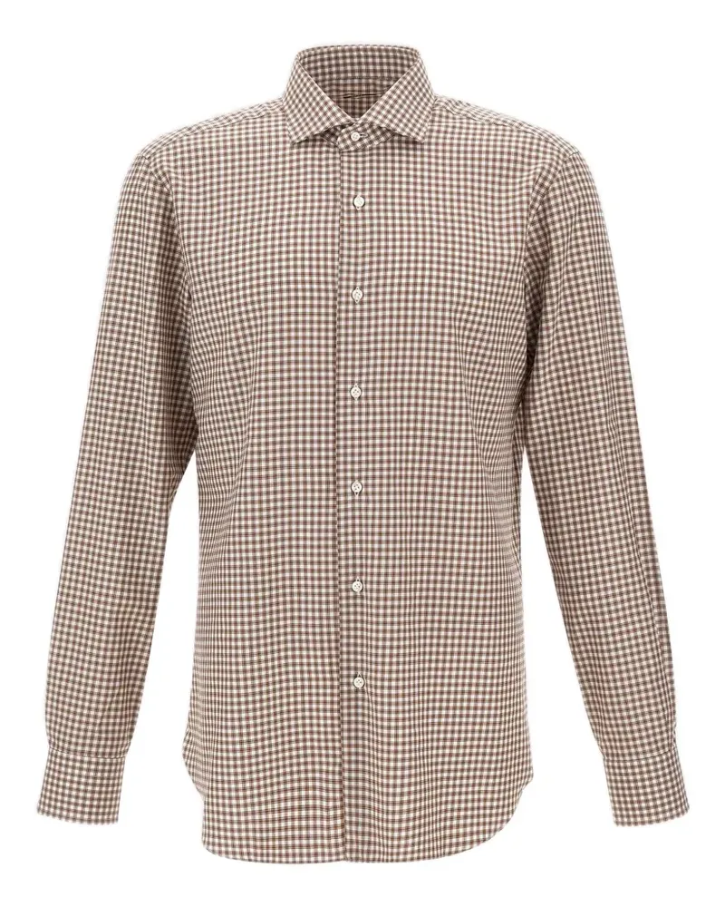 BARBA checked long-sleeves shirt - Braun Braun