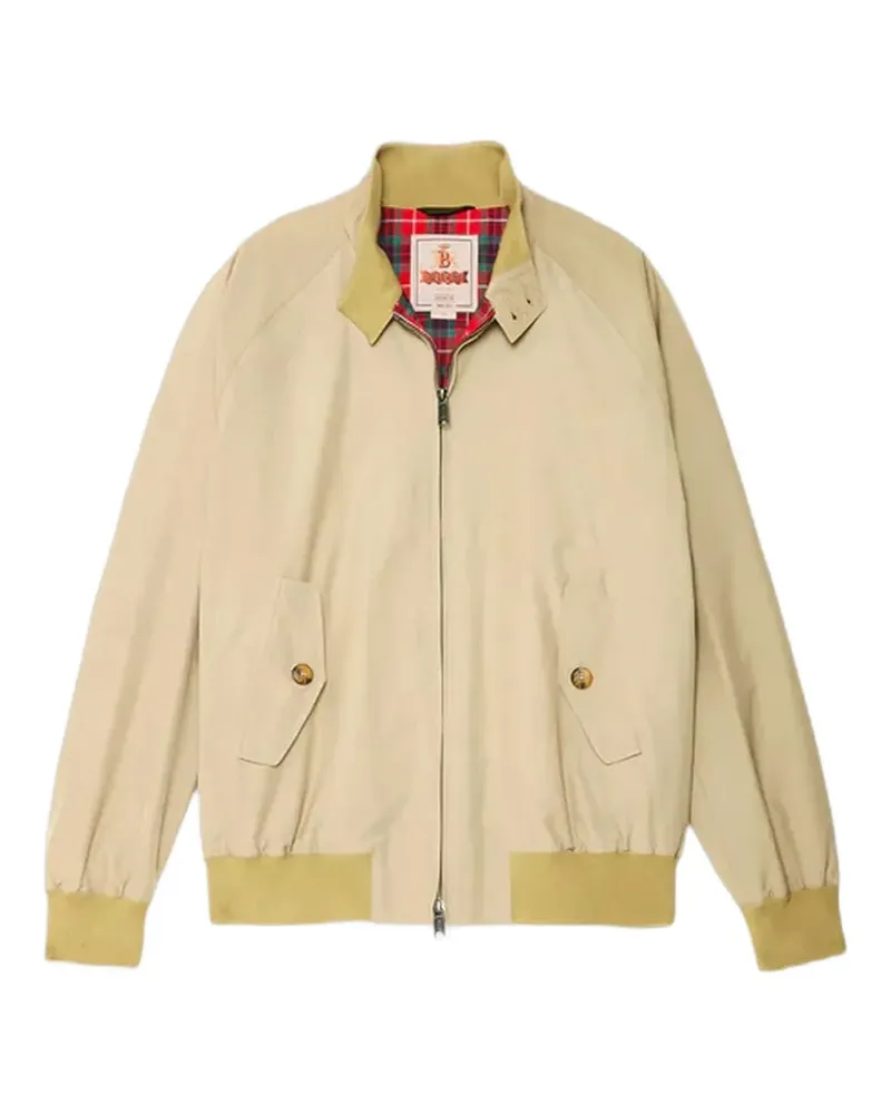 Baracuta G9 Harrington Jacke mit Regenschirmmotiv - Nude Nude