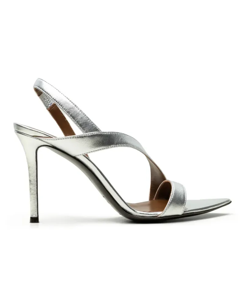 Giuseppe Zanotti Intriigo metallic-finish crossover-strap sandals - Silber Silber
