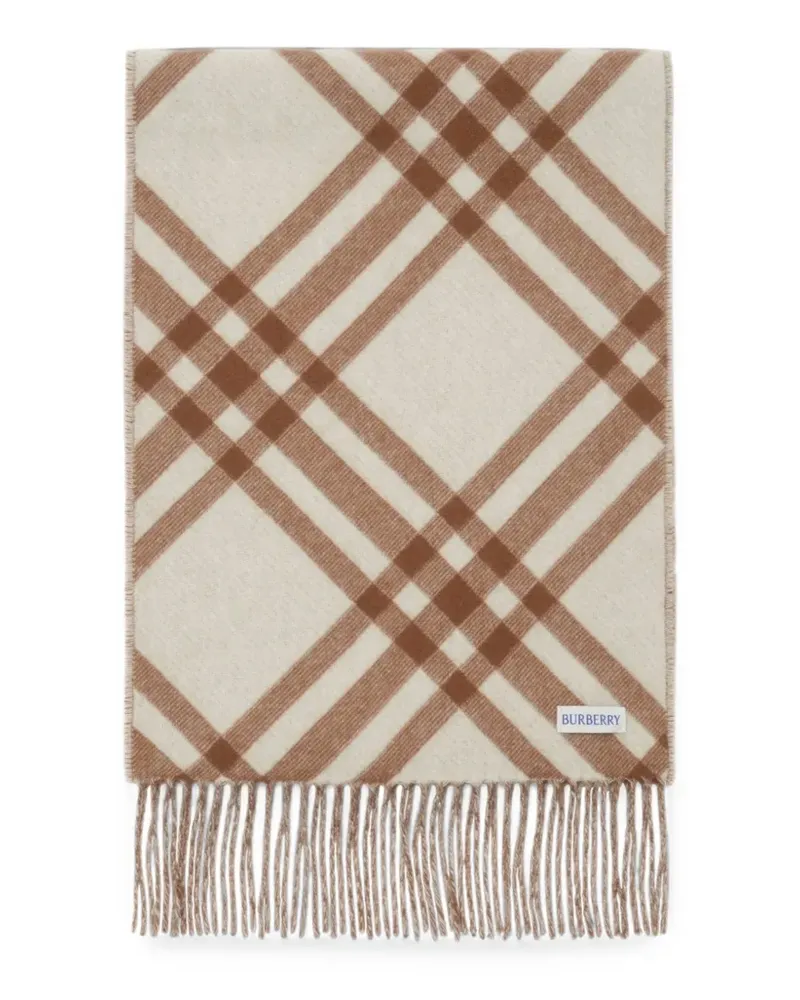 Burberry Schal aus Kaschmir mit Check - Nude Nude