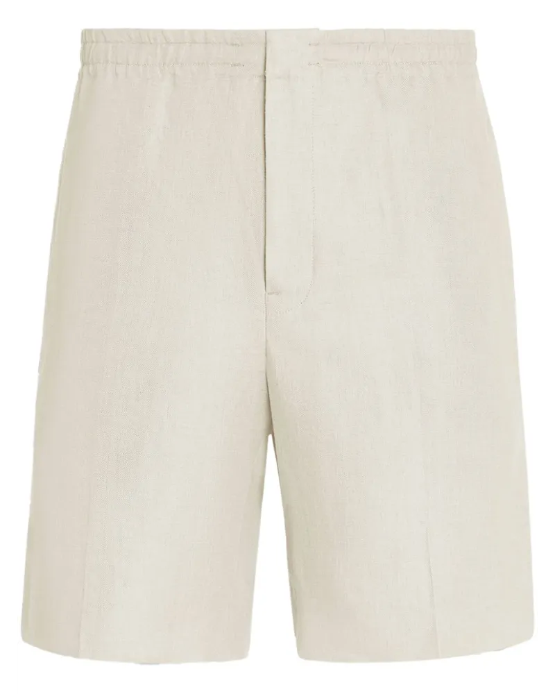 Ermenegildo Zegna Oasi Lino Leinenshorts - Weiß Weiß