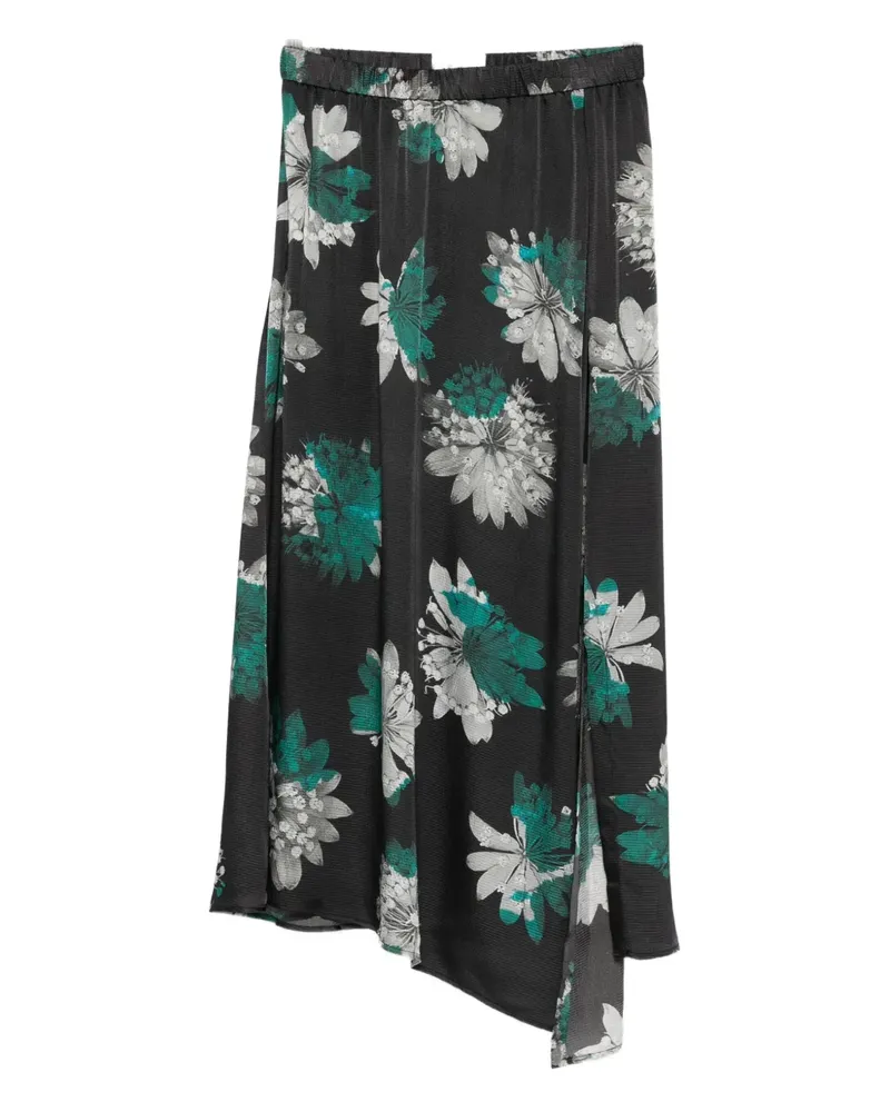 christian wijnants Sobat floral slit skirt - Schwarz Schwarz